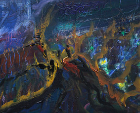 “Koraliniai rifai” (akrilas, drobė, 50x70 cm, 2014)