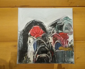“ŽIEMOS ARKOS“/"WINTER ARCHES" (20x20, mišri technika, drobė, 2017)