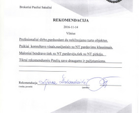 Nekilnojamo Turto Brokeris Paulius Sakalis / Paulius Sakalis / Darbų pavyzdys ID 230901