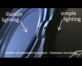 2010m. patentuotas išradimas "EVJ-Lighting". Aparatas nuskaito garso signalą ir, pagal muzikos ritmą, kuria erdvinius šviesos efektus ant žemadažnių garsiakalbių. Efektas aiškiai matomas be ...