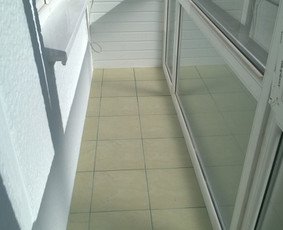 Balkono remontas - Apdailos darbai. Plytelių klijavimas - 2