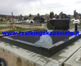 Kapo dekoravimas akmenėliais - Kapų tvarkymas, paminklai, antkapiai, plokštės kapams - 2