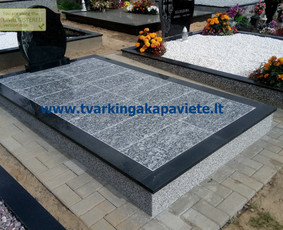 Kapavietės uždengimas granito plytelėmis