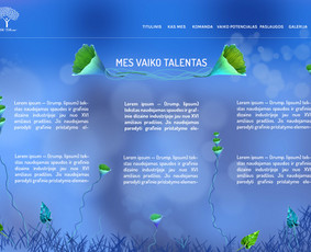Web svetainės. Vaiko talento svetainė