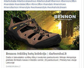 Facebook profilis: Workaholic Dream | darborubai.lt 
PVZ.: aktyvus linkas į tinklalapį su papildomomis nuorodomis į atskiras prekes ir į Facebook platformos parduotuvę