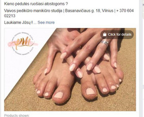 Vaivos pedikiūro manikiūro studija
PVZ.: aktyvus link'as į tinklalapį su papildomomis nuorodomis į atskiras paslaugas