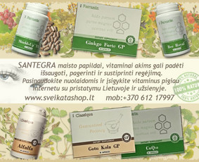 SANTEGRA maisto papildai AKIMS, REGĖJIMUI - NUOLAIDOS iki 15 % - NEMOKAMAS PRISTATYMAS