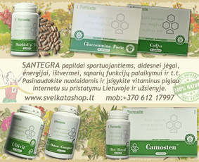SANTEGRA vitaminai SPORTUOJANTIEMS - NUOLAIDOS iki 15 %.  Natūralūs produktai gali padėti papildyti kasdienį maisto racioną ir pasiekti geresnį rezultatą. 