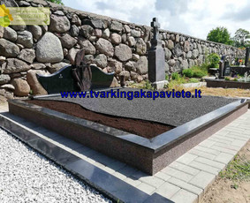 Kapų tvarkymas, paminklai, antkapiai, plokštės kapams - Kapo dekoravimas akmenėliais - 1 Kapo dekoravimas akmenėliais - Kapų tvarkymas, paminklai, antkapiai, plokštės kapams - 1