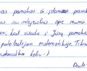 Matematika - skubus ruošimas egaminams / Tomas / Darbų pavyzdys ID 1364943