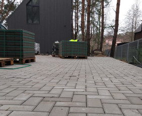 Trinkelės , rombo tvoros , gerbuvis žemės frezavimas - Polių gręžimas - 4 Polių gręžimas - Trinkelės , rombo tvoros , gerbuvis žemės frezavimas - 4