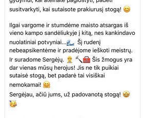 Darom ir gerus darbus?