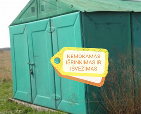 Nemokami išrenkame ir išvežame metalinius garažus su juose esančiom šiukšlėm.