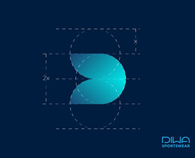 DIWA sportswear - naujo sportinių drabužių prekinio ženklo sukūrimas.   |   Logotipų kūrimas - www.glogo.eu - logo creation.