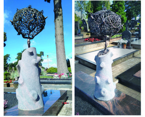 Antkapinis paminklas, bronza, granitas, h - 150 cm