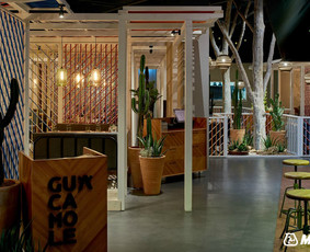 ULTRATOP LOFT cementinė dekoratyvinė grindų danga. Restoranas "Guacamole", PC "Panorama", Vilnius.
http://www.velvemst.lt/uploads/Brochure_Ultratop_Loft_LT_web.pdf