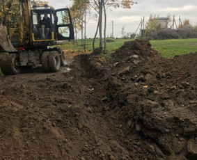 kelių bei drenažų tiesimas