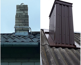 Skardos lankstymas ir montavimas,kaminų skardinimas,palangės - Kamino apskardinimas - 2 Kamino apskardinimas - Skardos lankstymas ir montavimas,kaminų skardinimas,palangės - 2