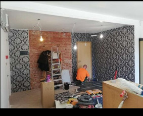 Tapetų klijavimas - Vidaus apdaila, glaistimas, dazimas, plyteliu klijavimas . - 1