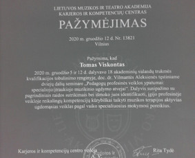 Fortepijono pamokos / Kavierunterricht / Tomas Viskontas / Darbų pavyzdys ID 1524909