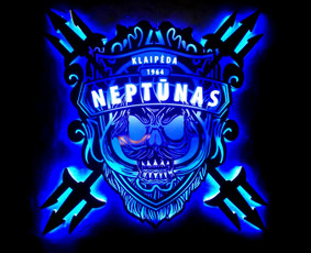 Turinės šviečiančios raidės, logotipai.