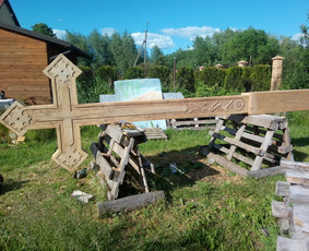 Medžio skulptūros - Kryžių, koplytstulpių, koplytėlių drožyba - 4 Kryžių, koplytstulpių, koplytėlių drožyba - Medžio skulptūros - 4