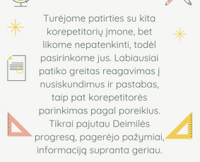 Šiuolaikiški korepetitoriai jums tinkamu metu! / Corepetitus / Darbų pavyzdys ID 1554039