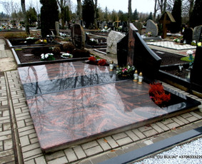 Granito plok&scaron;tės kapams, dengimas - Raidžių kalimas , paminklai, akmens plok&scaron;tės, kapu prieziura - 2