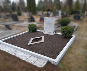 kapavietės dekoravimas skaldele
