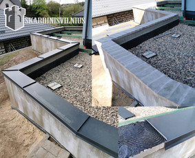 Kamino apskardinimas - Skardinimas, Stogo remontas, Parapetai, Kaminai - 1