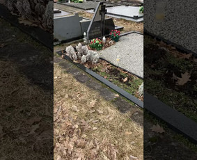 Norime parodyti, kaip atrodo kaimyniniai kapai, ir mūsu nuolatos prižiūrimas kapas.