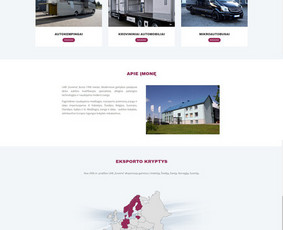 Internetinę svetainė įmonei, gaminančiai įvairios paskirties krovininių automobilių kėbulus www.eurema.lt