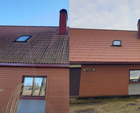 Stogų ir lietvamzdžių valymas - Stogo dazymas,fasado plovimas,trinkelių plovimas - 2