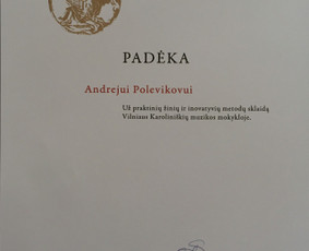 Fortepijono pamokos / Džiazas / Pop / Klasika / Andrej Polevikov / Darbų pavyzdys ID 1720101