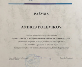 Fortepijono pamokos / Džiazas / Pop / Klasika / Andrej Polevikov / Darbų pavyzdys ID 1720139