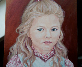 Mergaitės portretas.
Drobė,akrilas. A3 f.
30/40 cm.