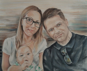 Šeimos portretas.
Pastelė. / 50/65/cm.