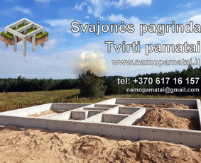 Pamatu liejimas, perdangų betonavimas - Juostiniai pamatai - 1 Juostiniai pamatai - Pamatu liejimas, perdangų betonavimas - 1