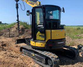 Statybos darbai - Poliu grežimas Cfa poliai iki 4metru ekskavatoriaus nuoma - 1