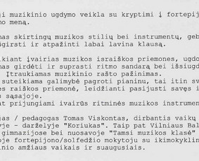 Fortepijono pamokos. Klavierunterricht / Tomas Viskontas / Darbų pavyzdys ID 1771777