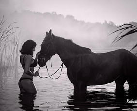 fotosesija su žirgu. Fotografas, Robertinas