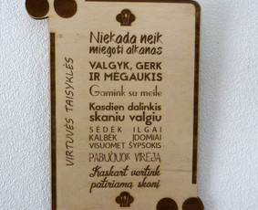 Lazerinis graviravimas ir pjovimas / Romas Šambarys / Darbų pavyzdys ID 376799