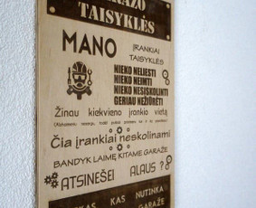Lazerinis graviravimas ir pjovimas / Romas Šambarys / Darbų pavyzdys ID 376805