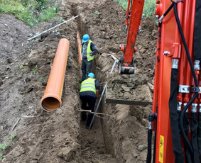 Žemės darbai, keliai, komunikacijos. - Inžinerinių tinklų įrengimas - 1 Inžinerinių tinklų įrengimas - Žemės darbai, keliai, komunikacijos. - 1