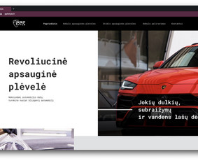 Internetinė PPFstyle įmonės svetainė, kuri klijuoja apsaugines plėveles ant automobilių