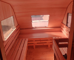 Laisvalaikis, pramogos, turizmas - Mobili pirtis-kempėris nuoma Pirtis ant ratu - 1