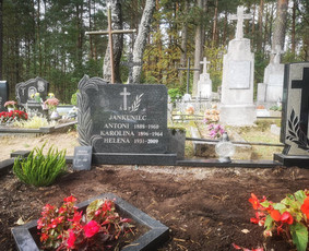 Raidžių kalimas ant paminklo kapinėse / Raidžių kalimas ant paminklo / Darbų pavyzdys ID 1892411