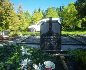 Raidžių kalimas ant paminklo kapinėse / Raidžių kalimas ant paminklo / Darbų pavyzdys ID 1892423