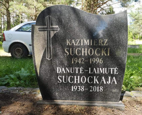Raidžių kalimas ant paminklo kapinėse / Raidžių kalimas ant paminklo / Darbų pavyzdys ID 1892551