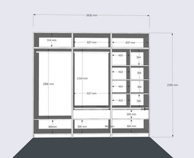 Baldų projektavimas, 2d 3d brėžinai - Spintų stumdomomis durimis projektavimas - 3 Spintų stumdomomis durimis projektavimas - Baldų projektavimas, 2d 3d brėžinai - 3